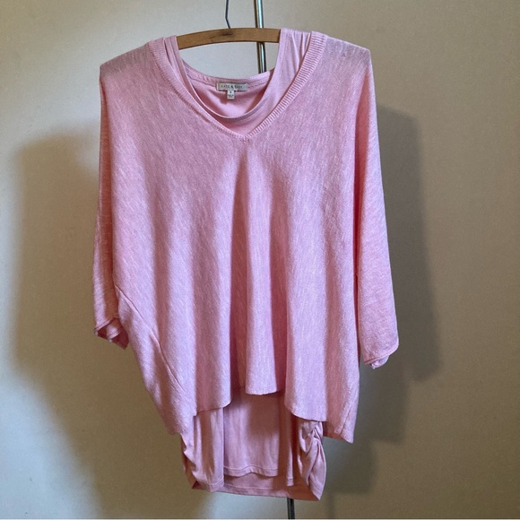 5/$20 Kate & Sam pink tank with 3/4 sleeve crop sweater set S - Picture 7 of 11